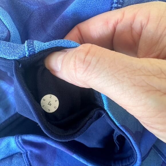 Lululemon Blue Run It Out High Waist Full Length Midnight Tulle Yoga Zip Pant S - Picture 13 of 15